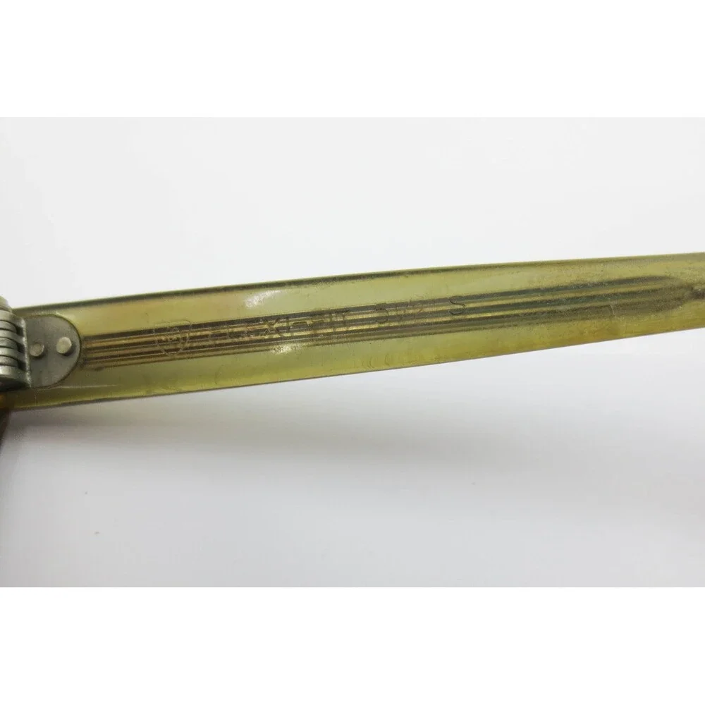American Optical Flex-Fit Vintage Eyeglasses Olive Green Geometric Frame 5 1/2 S